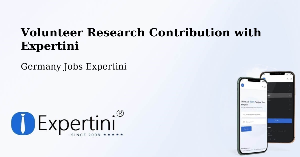 Volunteer Research Contribution Program – Neumark - Germany Jobs Expertini